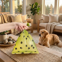 210 Sacs Étanches pour Déjections Canines avec Motif de Patte, 14 Rouleaux - Sacs en Plastique Durables pour le Nettoyage des Animaux et Utilisation en Extérieur