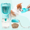 Bouteille d'eau pour chien, Bouteille d'eau portable pour animaux de compagnie avec récipient pour nourriture, Distributeur d'eau portable d'extérieur pour chat, chiot, animaux de compagnie pour la promenade, la randonnée, les voyages, Essentiels pour ch