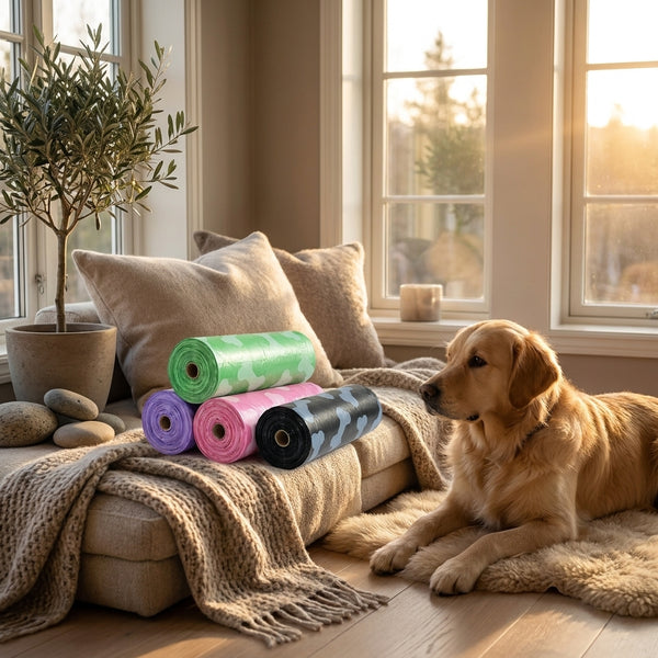 4 Rouleaux/60 Sachets d'ordures pour animaux de compagnie à motif os, sacs portables pour excréments de chat et de chien, sacs d'ordures pour chien d'extérieur, fournitures de nettoyage, outils de nettoyage anti-fuites