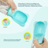 Bouteille d'eau pour chien, Bouteille d'eau portable pour animaux de compagnie avec récipient pour nourriture, Distributeur d'eau portable d'extérieur pour chat, chiot, animaux de compagnie pour la promenade, la randonnée, les voyages, Essentiels pour ch