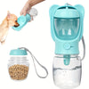 Bouteille d'eau pour chien, Bouteille d'eau portable pour animaux de compagnie avec récipient pour nourriture, Distributeur d'eau portable d'extérieur pour chat, chiot, animaux de compagnie pour la promenade, la randonnée, les voyages, Essentiels pour ch