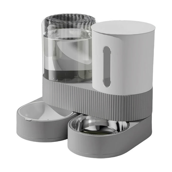 Gravity Cat Feeder 2 Pack Automatic Food Feeder And Water Dispenser Set Detachable Pet Bowl With Silicone Mat For Cats Small Medium Dogs, Large Capacity