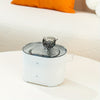 Fontaine à eau pour chat 2.2L (74 Oz) - Fontaine pour animaux de compagnie ultra-silencieuse avec bec en forme de chat ; Convient aux chats d'intérieur, alimentée par USB. (Disponible en kit de filtre unique ou en kit de filtre multiple.), Sans batterie