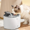 Fontaine à eau pour chat 2.2L (74 Oz) - Fontaine pour animaux de compagnie ultra-silencieuse avec bec en forme de chat ; Convient aux chats d'intérieur, alimentée par USB. (Disponible en kit de filtre unique ou en kit de filtre multiple.), Sans batterie