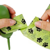 210 Sacs Étanches pour Déjections Canines avec Motif de Patte, 14 Rouleaux - Sacs en Plastique Durables pour le Nettoyage des Animaux et Utilisation en Extérieur